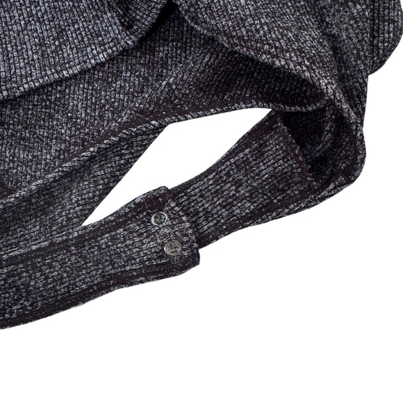 AGOLDE Tavi Mélange Rib Knit Thong Bodysuit in Salt & Pepper Size 10 or L - Picture 8 of 12